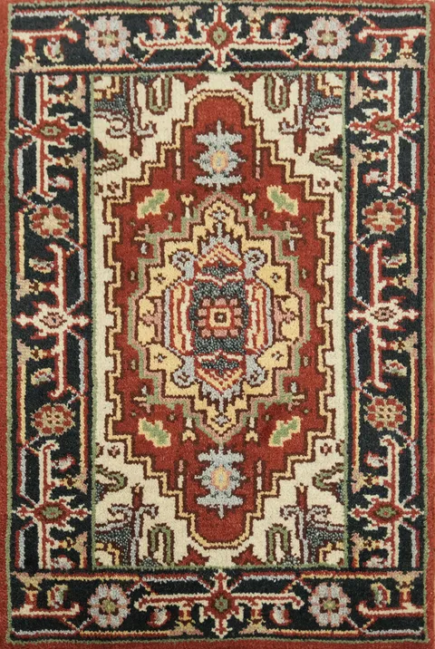 Hand-Crafted Ornamental Rug 2x3