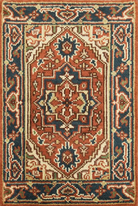 Warm Toned Traditional Rug 2x3