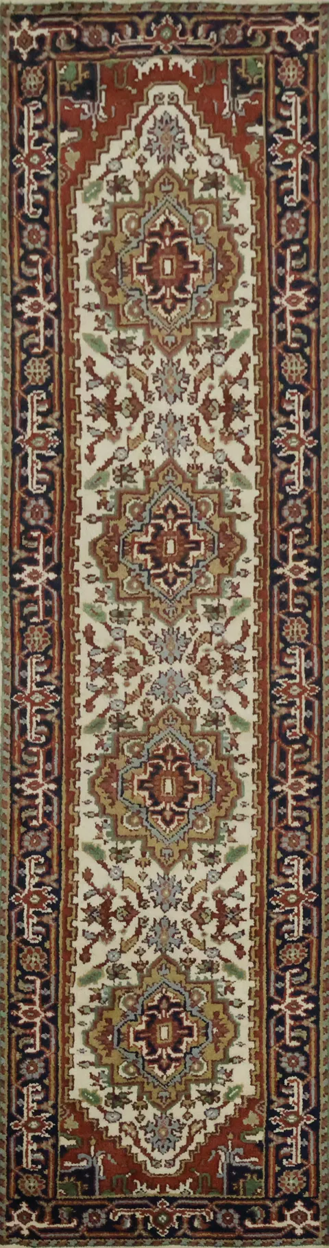 Traditional Persian-Style Runner Rug for Hallways and Entries 10' 1'' X 2' 8''