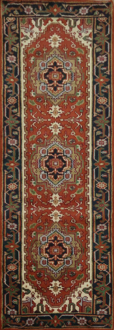 Exquisite Handwoven Runner Rug 3x8