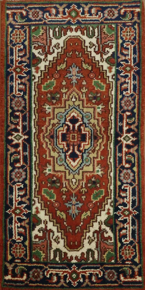 Handwoven Geometric Oriental Rug 2x4