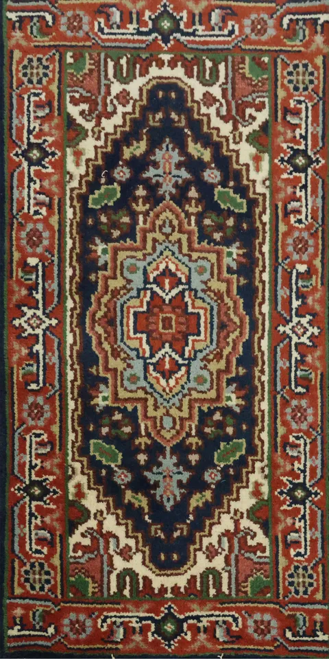 Vibrant Geometric Handcrafted Artisan Rug 2x4