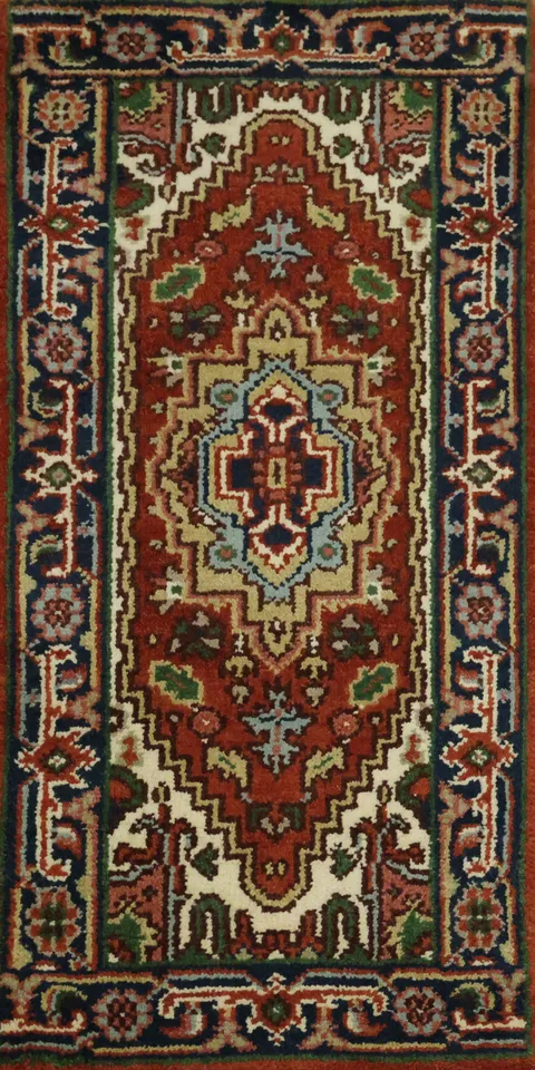 Handcrafted Wool Tribal Rug 2x4