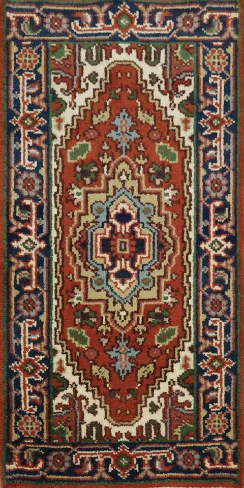 Vibrant Tribal Patterned Oriental Rug 2x4
