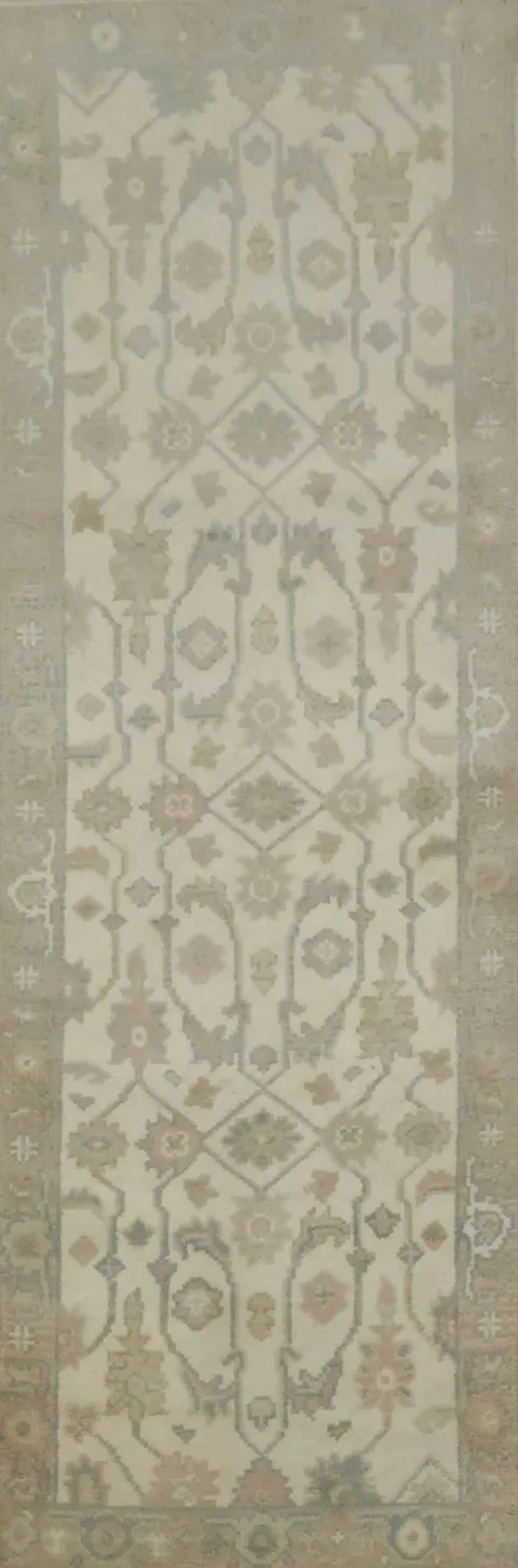 Elegant Floral Design Runner Rug 3x8