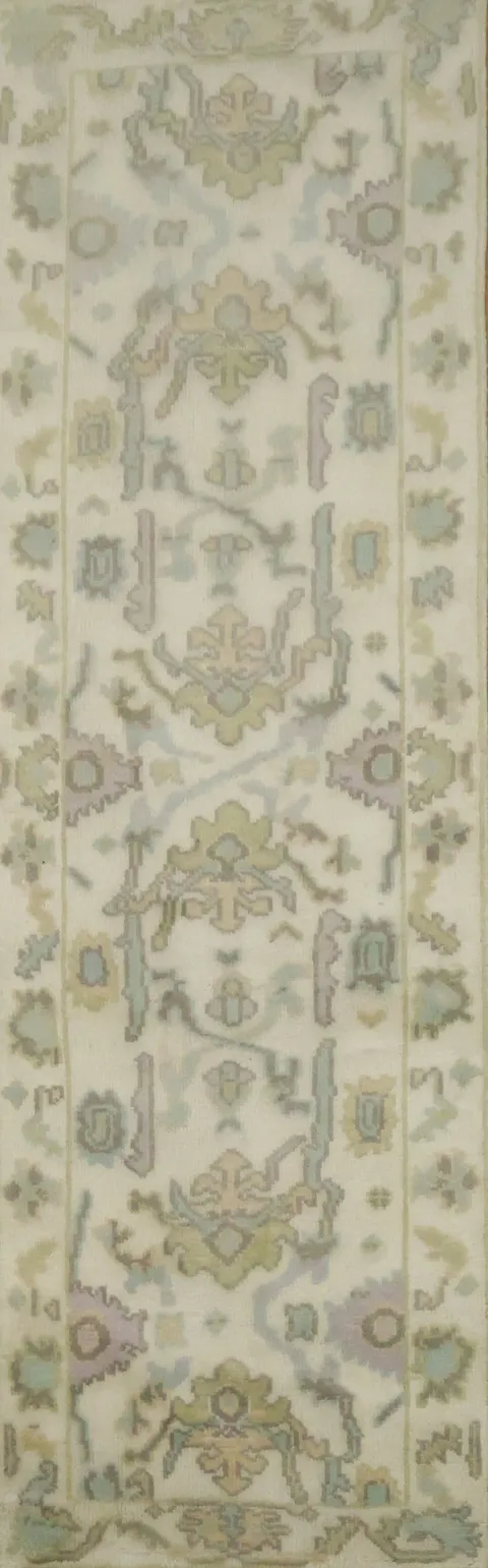 Pastel-Inspired Traditional Runner Rug 3x8