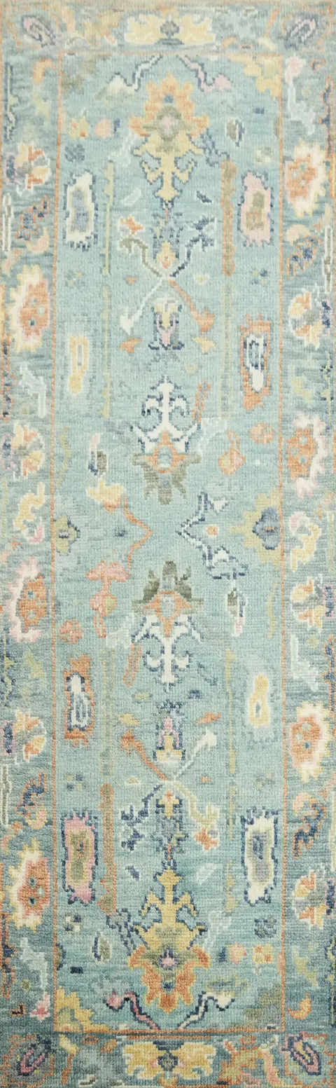 8  ft Runner Traditional Oushak Wool  Runner Rug 8' 1'' X 2' 6''