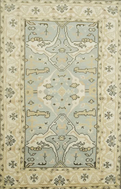 Handcrafted Artisan Rug in Pastel Hues 4x6