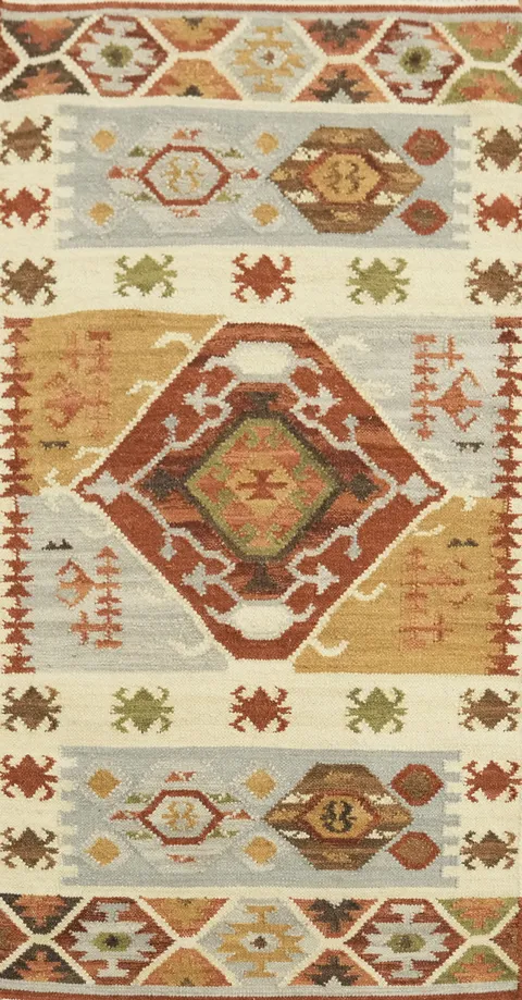 Artisan Crafted Flatweave Kilim Rug 3x5