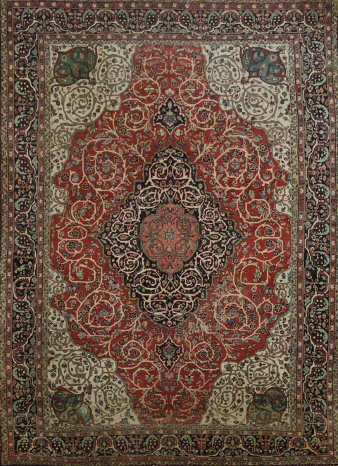 Antique Sarouk Farahan Persian Wool Area Rug 8x11