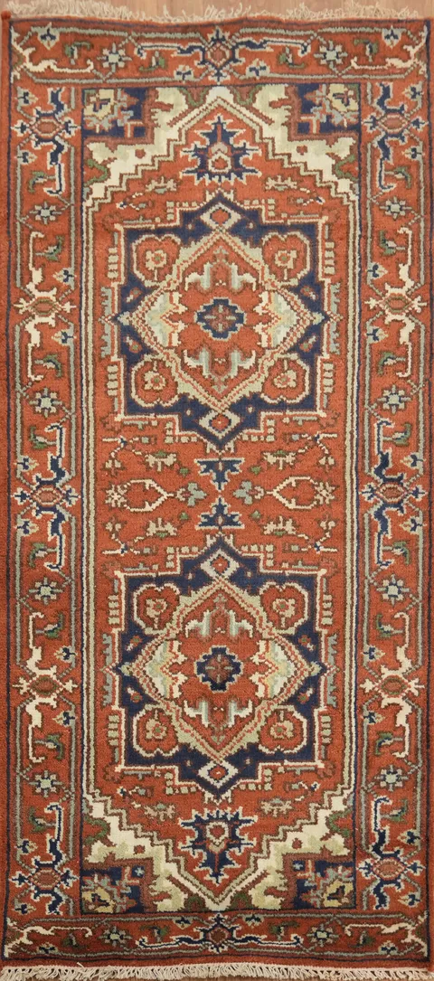 Bohemian Style Runner Rug with Rich Tones 3x6