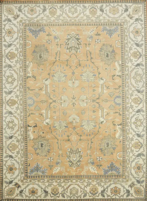 Traditional Oushak Hand Made Large Rug 10x14
