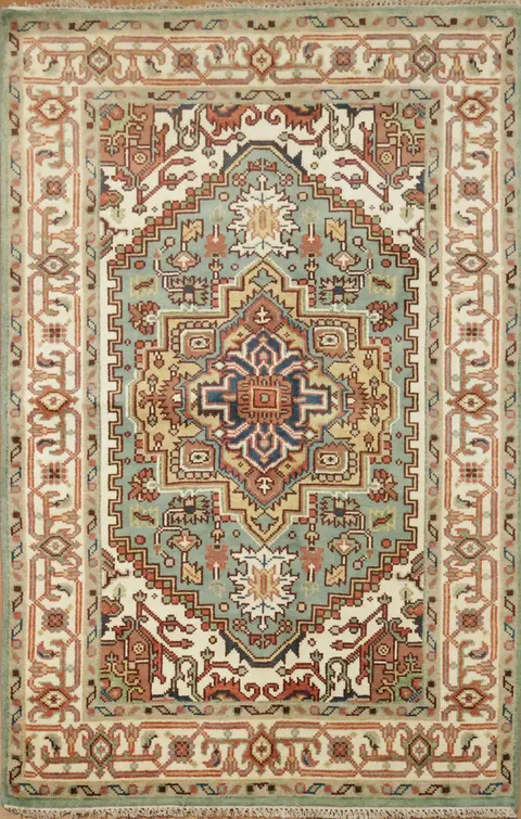 Vivid Medallion Accent Oriental Rug 5x8