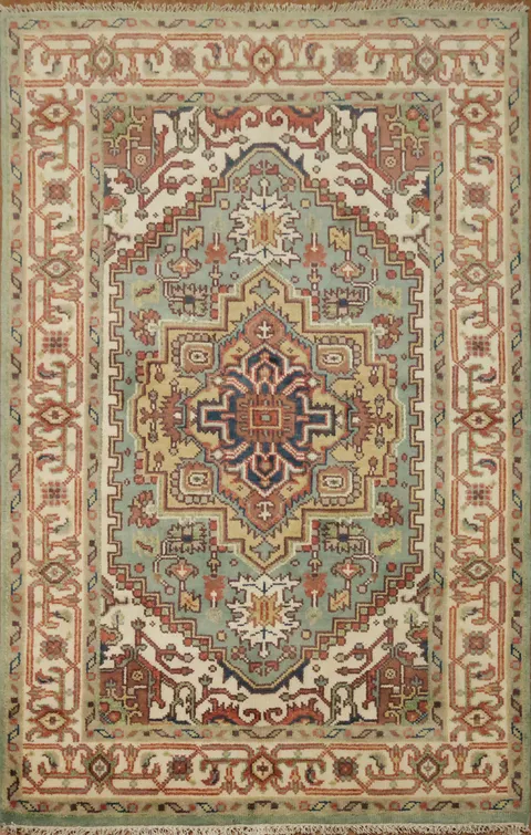 Handcrafted Oriental Wool Rug 5x8