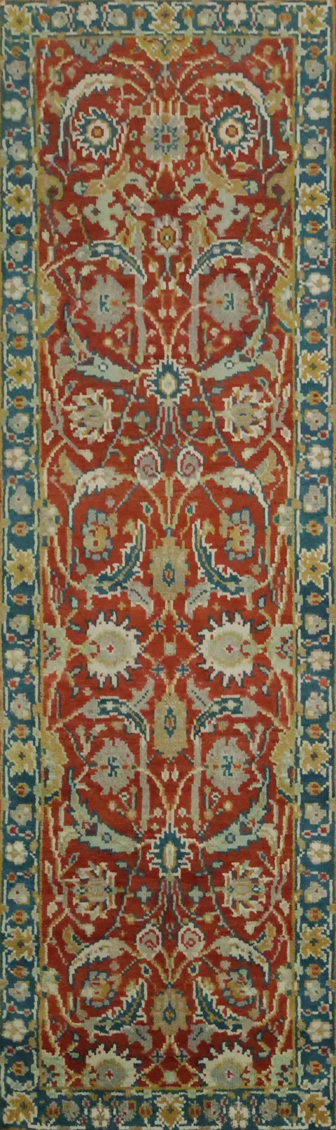 Vibrant Persian Style Red Runner Rug 7' 10'' X 2' 4''