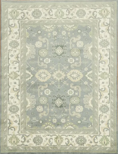 All-Over Oushak Grey Toned Rug Perfect for Living Rooms 9'x12'