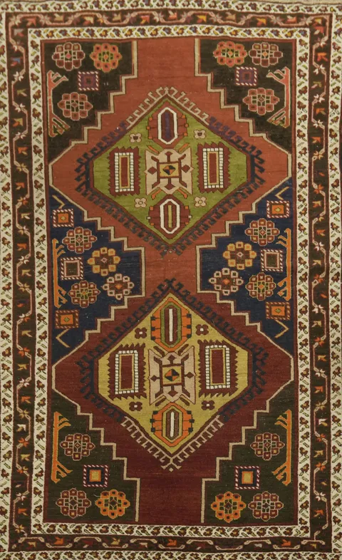 Bakhtiari Persian Wool Rug 4x7
