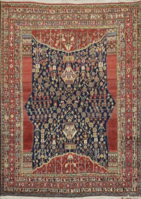 Tribal Kashkoli Persian Wool Area Rug 7x10