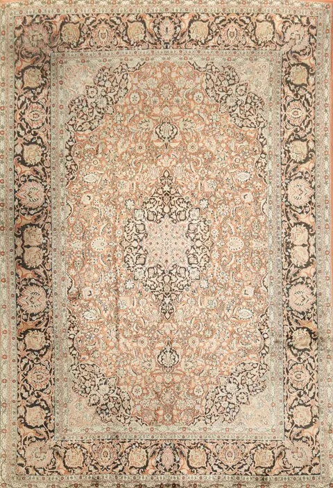 Silk Kashmir Oriental Area Rug 7x10