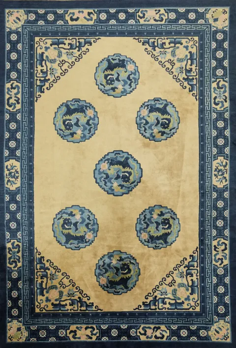 Peking Chinese Wool Area Rug 6x9