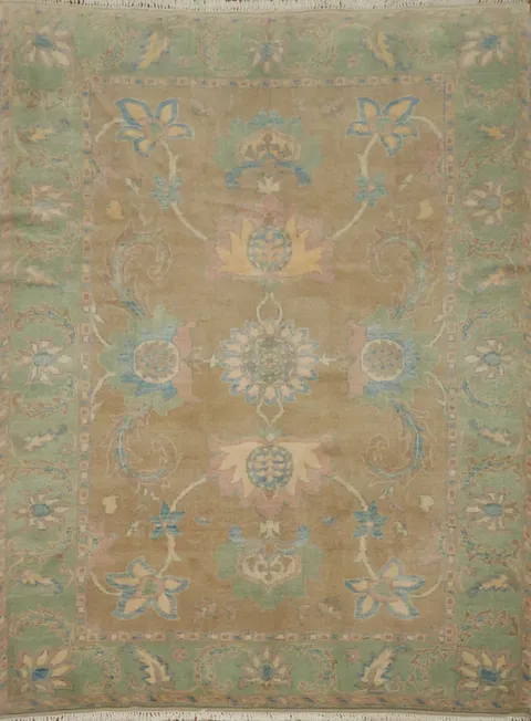 Oushak Turkish Wool Area Rug 7x9