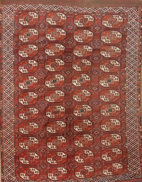 Bokhara Oriental Geometric Wool Area Rug 7x9