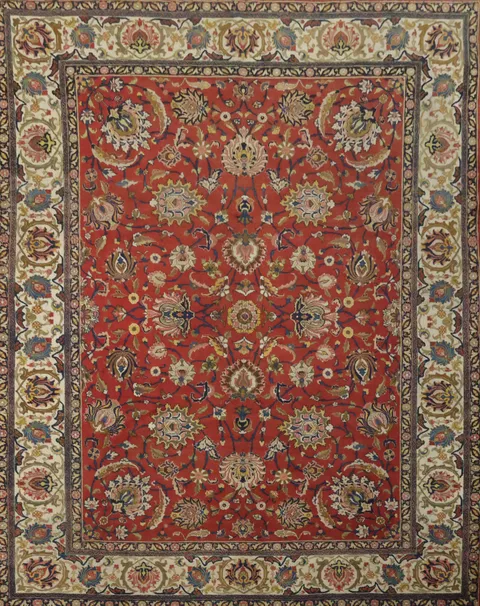 All Over Wool Tabriz Persian Area Rug 10x12