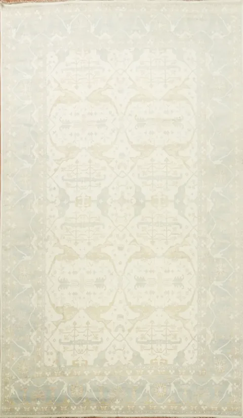 14'x24' Vintage-Inspired Palace Oushak Rug in Muted Ivory Tones