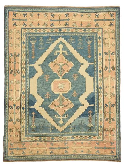 Anatolian Turkish Wool Area Rug 7x9