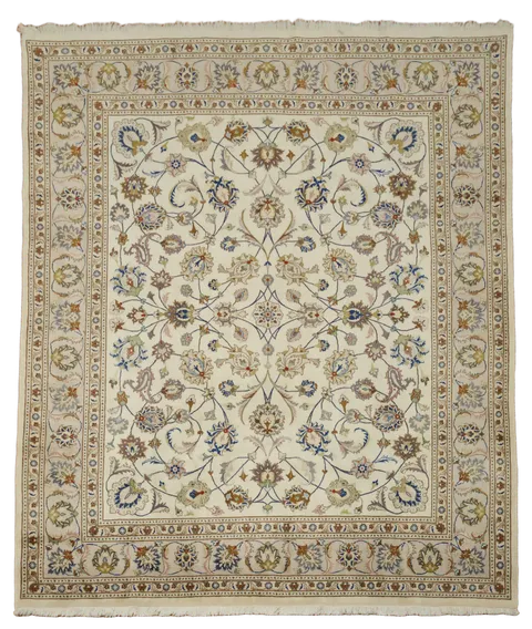 All Over Wool Kashan Persian Area Rug 8x10
