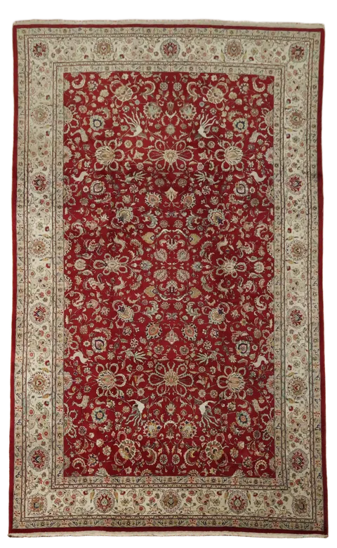 Vintage Wool Tabriz Persian Large Rug 10x16