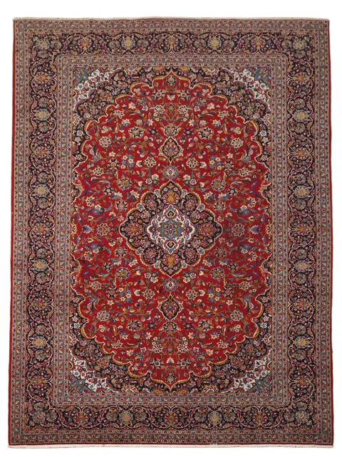 Traditional Kashan Persian Wool Area Rug 10x13