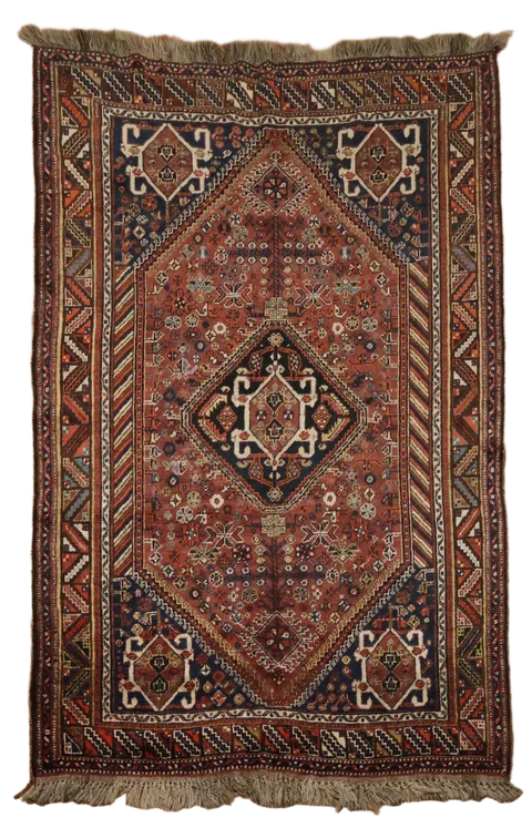 Tribal Wool Shiraz Persian Rug 5x8