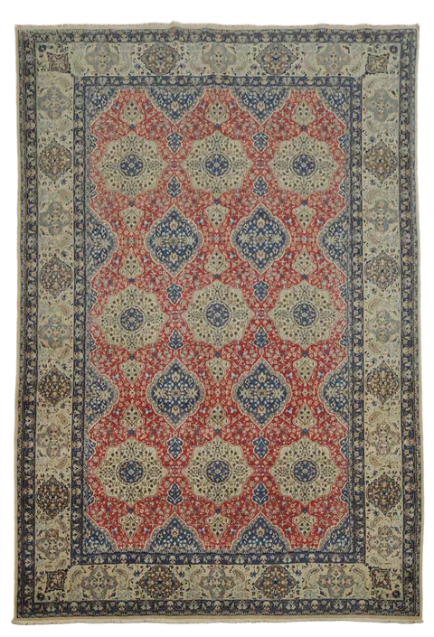 Vintage Nain Persian Wool Area Rug 7x10