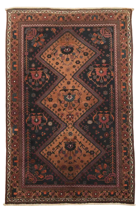 Zanjan Persian Tribal Wool Area Rug 5x8