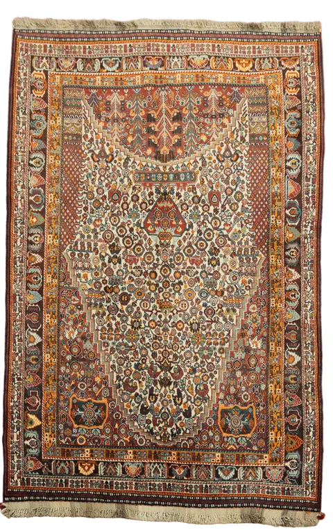 Tribal Wool Kashkoli Persian Area Rug 5x8