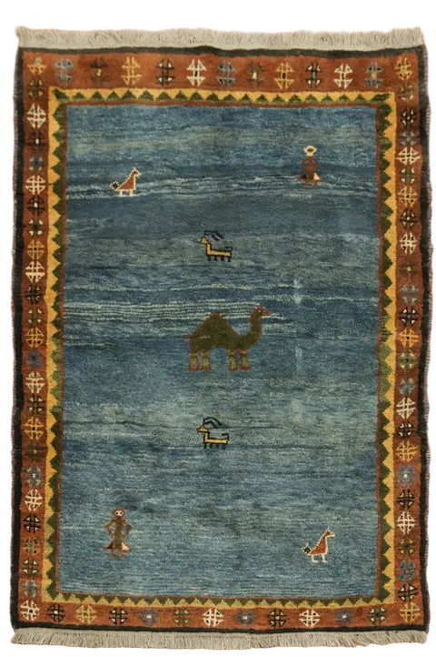 Gabbeh Persian Tribal Wool Rug 4x6