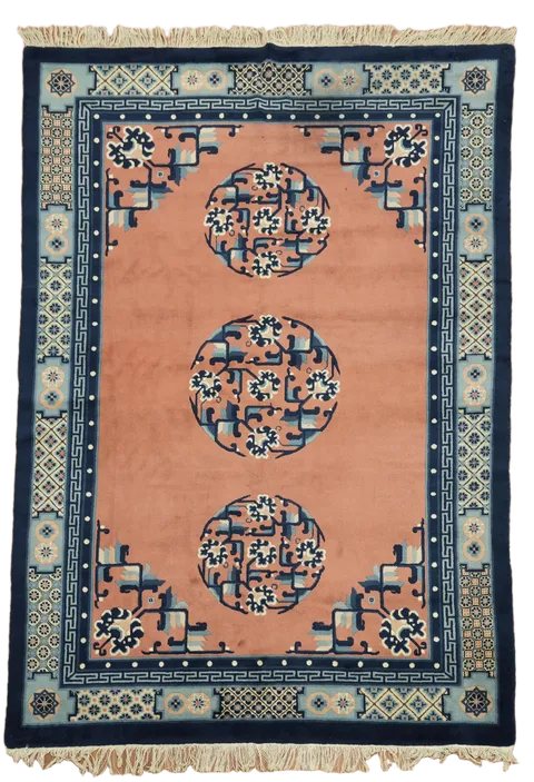 Decorative Wool Art Deco Chinese Area Rug 6x8