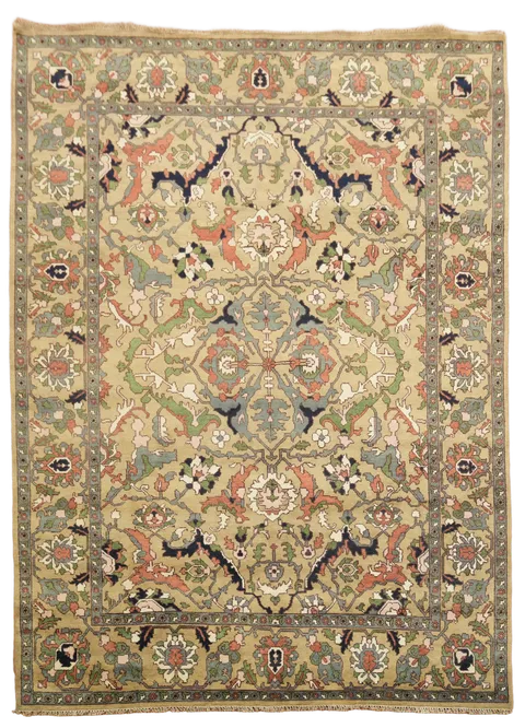 Authentic Oriental Rug with Rich Patterns and Warm Tones 10'x14'