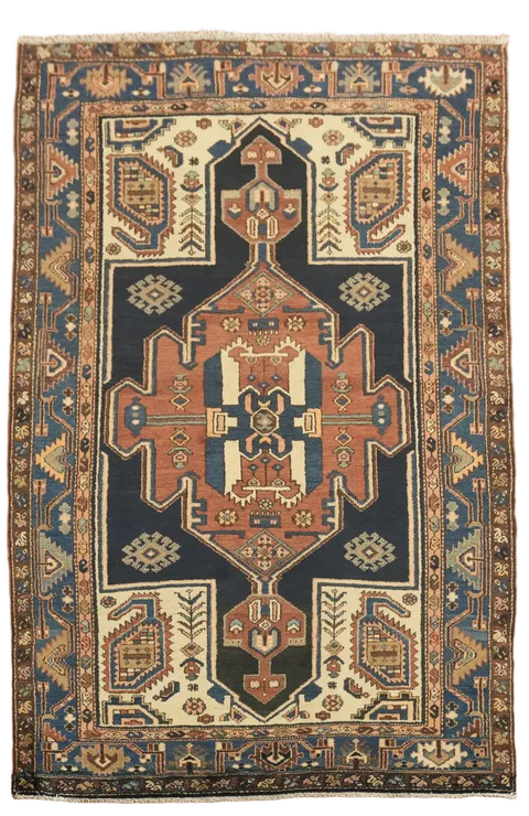 Vintage Malayer Persian Wool Rug 4x7
