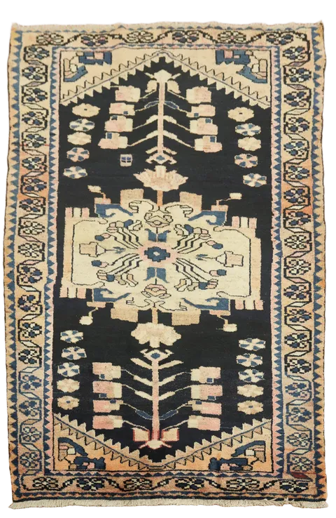 Blue Tribal Lori Persian Wool Rug 5x7