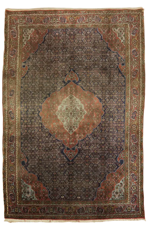 Blue Vintage Bidjar Persian Wool Area Rug 8x12