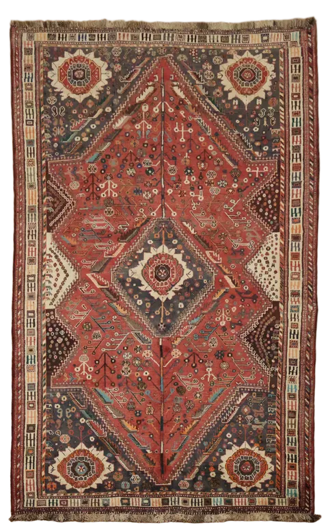 Shiraz persian Wool Area Rug 5'x9'