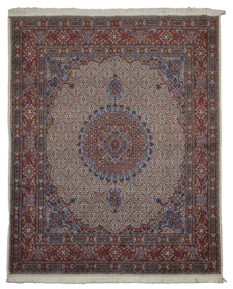 Vintage Wool Mood Persian Area Rug 7'x9'