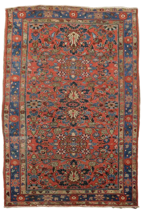 Antique Bakhtiari Persian Wool Rug 5x7