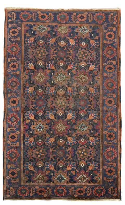 Blue Antique Balouch Persian Wool  Rug 4x7