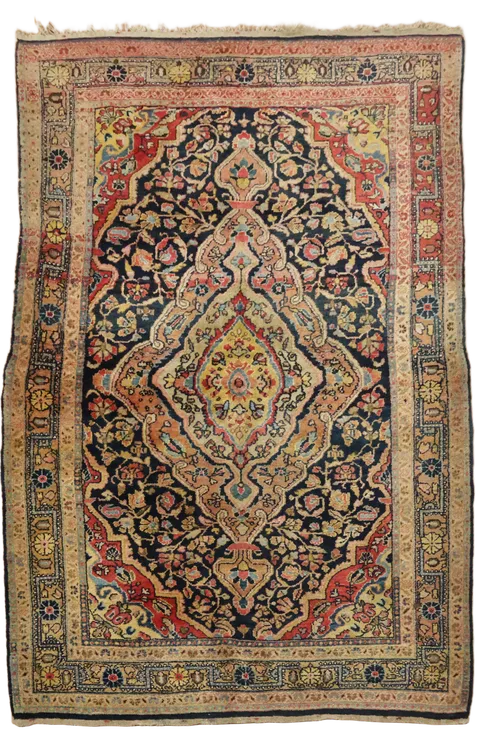 Zanjan Persian Tribal Wool Rug 4x7