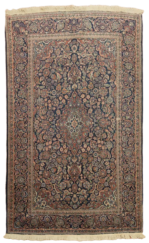 Kashan Persian Wool Rug 4x7