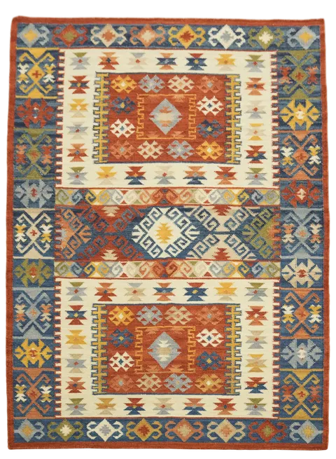 Kilim Flat-Weave Tribal Oriental Area Rug 6'x8'