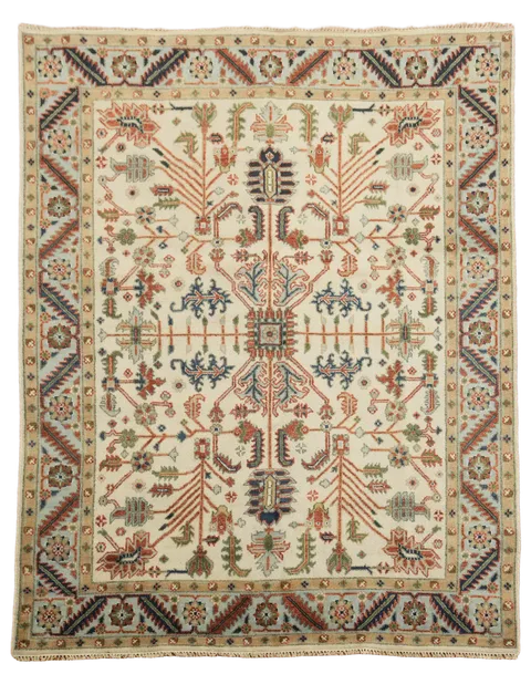 8'x10' Vintage-Inspired Rug with Earthy Tones and Classic Patterns
